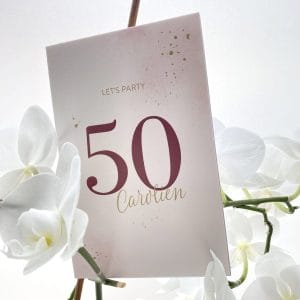 uitnodiging voor feest Carolien 50 jaar