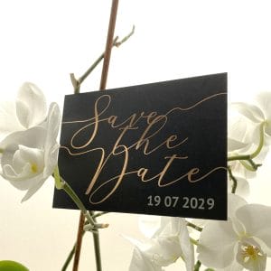 een save the date kaart met datum